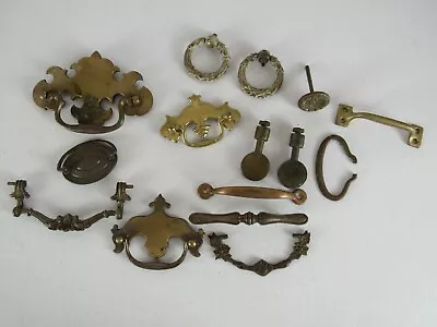 Vintage Lot Of Assorted Metal Drawer Handles And Pulls • $20