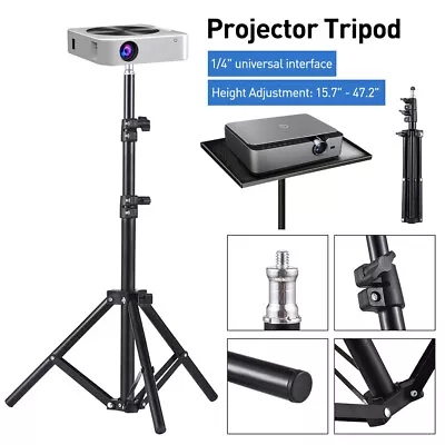 Adjustable Laptop DVD Projector Tripod Stand Floor Laptop Stand Holder With Tray • $31.69