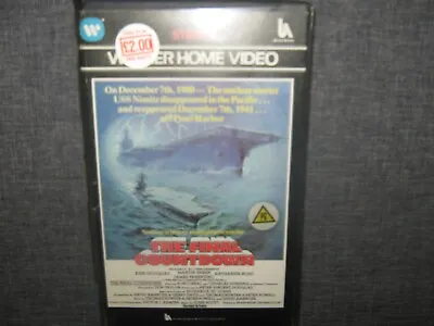 The Final Countdown -big Box Warner Ex-rental Vhs Pre Cert - Kirk Douglas Sci-fi • £19.99