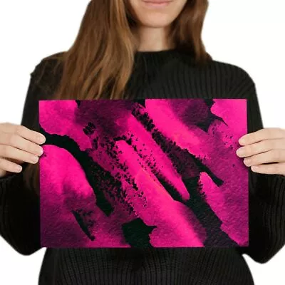 A4 - Hot Pink Retro 80's Grunge Style Poster 29.7X21cm280gsm #21703 • £4.99