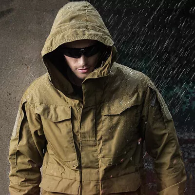 Military Tactical Jackets Men Waterproof Windbreaker Hooded Coat Casual Outwear • $91.35