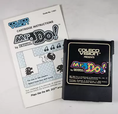 1983 Coleco Vision Mr. Do! By Universal Tested With Instructions • $12.59