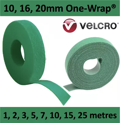 £44.95 • Buy GREEN Genuine Velcro® Brand ONE WRAP® 10 16 & 20mm Strap Hook Loop Tie Garden