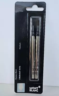 Mont Blanc 2-Pack Rollerball Refills Medium Mystery Black GENUINE OEM Sealed • $18.99