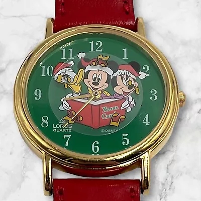 Vintage Disney Lorus Mickey Donald Minnie Carolers Watch New Battery • $19.99