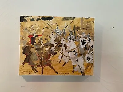 Oil Painting Teutonic Knights Versus Mongol Horde .Legnica  • $4967.69