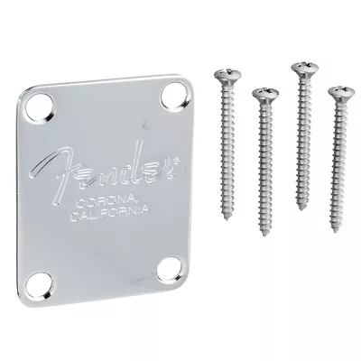 Fender Standard Bass Neck Plate - Chrome PG0010 • $28.93