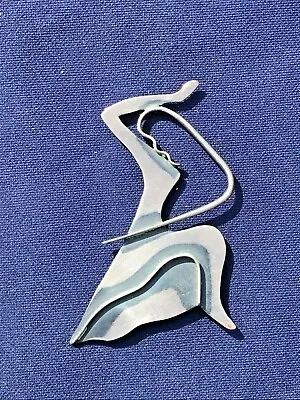 Rare Ed Wiener Modernist Sterling Silver Martha Graham Dancer Brooch..1950s  • $695