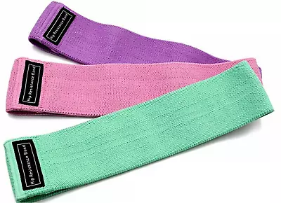 3x Resistance Booty Bands Fabric Circle Band Workout Exercise Loop Guide Yoga • $21.47