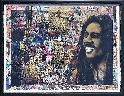 Mr. Brainwash XL One Love Bob Marley 1/1 HAND SIGNED SIGNED UNIQUE Graffiti Art • $15996