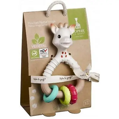 £9.85 • Buy Sophie The Giraffe NATUR'RINGS RATTLE Baby Toddler Soothing Teether Ring 0m+ BN