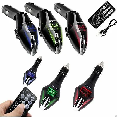 £8.99 • Buy Wireless FM Transmitter Car Kit Radio LCD SD USB Charger All Android IPads IPods