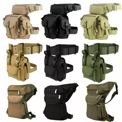 Waterproof Motorcycle Waist Military Drop Leg Bag  Fanny Pack Hip Rider Tactical • $13.02