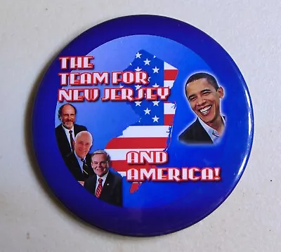 Barack Obama 2008 New Jersey Campaign Pin Button Political • $0.99