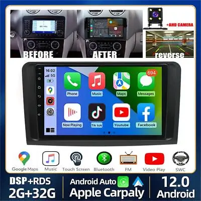 For Mercedes Benz ML/GL 320 350 9  Android 11 Car GPS Navi Radio Stereo CarPlay • $150.87
