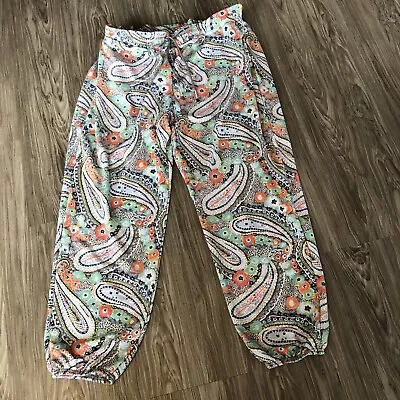 Women’s Vera Bradley Lounge Pajama Bottoms Size 3XL/3TG Turquoise Flower Print • $29.99