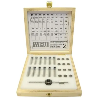 £799.97 • Buy Tap & Die Set Metric (Ø0.40mm - Ø1.40mm) For Watchmaker's (Wiru No. 2) - HT471