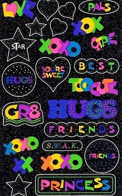 ~ Retired NLA Glitter Gab XOXO Friends Princess  Hugs GR8 Mrs Grossman Sticker ~ • $2