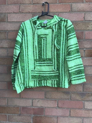 £10 • Buy Kids Baja Hippy Top Jumper Festival Hoodie Size M