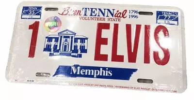 Vintage Elvis Presley Bicentennial Memphis Tennessee License Plate Tag 1796-1996 • $14.97