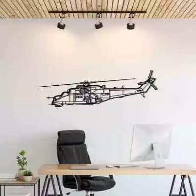 Wall Art Home Decor 3D Acrylic Metal Plane Aircraft USA Silhouette Mi-24 • $145.19