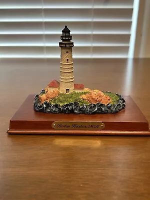 Boston Harbor Lighthouse Massachusetts Resin Miniature Souvenir Model 4.5  Tall • £9.63