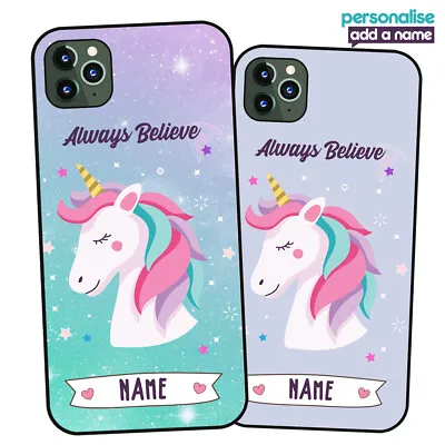 New PERSONALISED Colourful UNICORN Case For IPhone Cute Girly Phone Cover Gift • £5.29