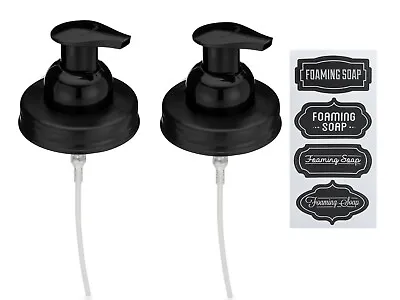 Jarmazing Products Mason Jar Foaming Soap Dispenser Lids - Black - Two Pack • $10.99