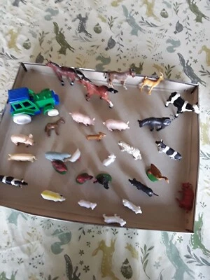 £3 • Buy Farm Animals  And A Tractor  All Plastic (hard Plastic)