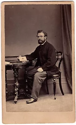 CIRCA 1860s CDV MR T.KAY BEARDED MAN IN SUIT STUNNING DETAIL LIVERPOOL ENGLAND • $12.99