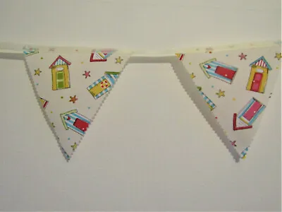 Beach Hut Bunting Nautical Bedroom Nursery Decor Fabric  • £6