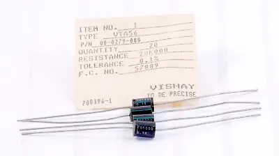 Vishay 20.000K Ohm  High Precision Resistor - 0.1% Tolerance QTY 4 NOS • $9.95