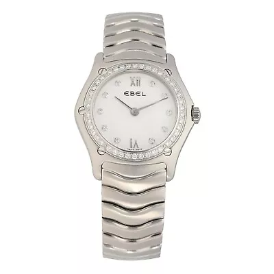 Ebel Classic Wave E9090F24 Steel Watch 27mm Case White Dial With 15.5cm Strap • £1195