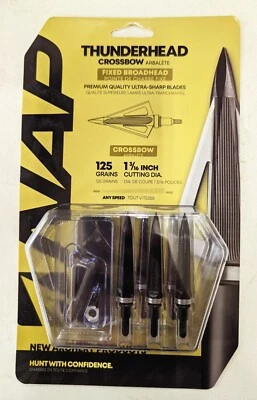 $40 • Buy @NEW@ 1-5pk. NAP Thunderhead 125 Broadheads! New Archery Products Hunting Tips