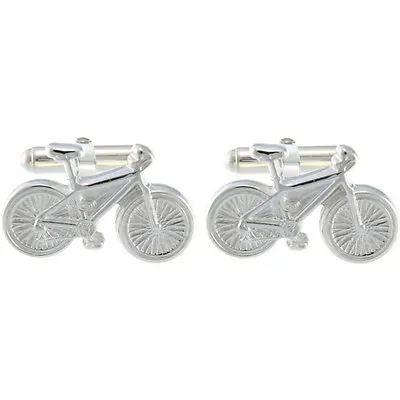 £69.99 • Buy Sterling Silver Bicycle Bike Cufflinks - Mens Cycling Gift