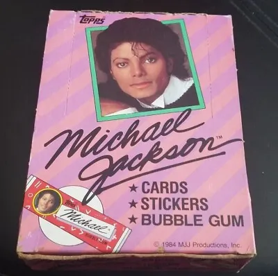 Vintage 1984 Topps MICHAEL JACKSON Trading Cards Full Box 36 Sealed Wax Packs • $185