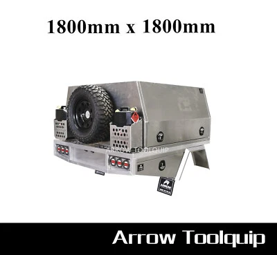 1800 X 1800 Aluminium Dual Cab Ute Tray & Flat Aluminium Dual Cab Canopy Package • $5950