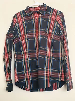 J.CREW Size 8 Slim Perfect Button Down Shirt Stewart TARTAN PLAID Women’s • $19.87