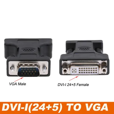$4.70 • Buy DVI Female To VGA Male Adapter DVI-I 24+5 Dual Link To VGA