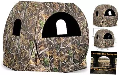  Hunting Blind 270°View With Silent Zipper Window 1-2 & Round Blacked-out Mesh • $106.31