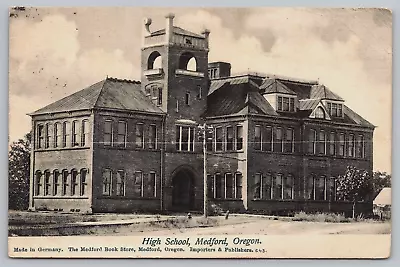 Medford OR-Oregon High School Building Exterior Vintage Antique Postcard • $5.99