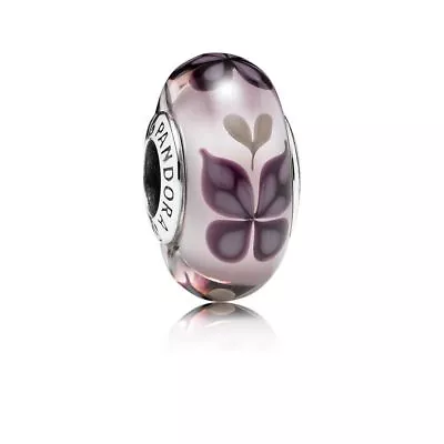 Authentic Pandora Pink Butterfly Kisses Murano Glass Charm #791621 Brand New Fsh • $39.98