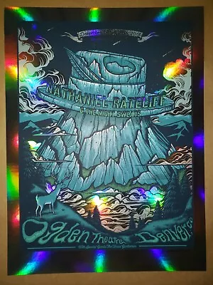 Nathaniel Rateliff And The Night Sweats Denver CO FOIL VARIANT Poster Signed • £886.52