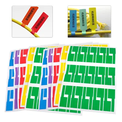 300pcs 10 Sheet Self-adhesive Cable Labels Identification Tag Sticker Ut • £9.24