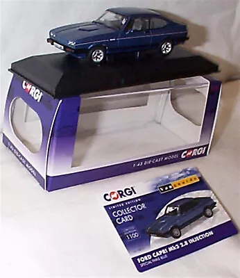 VANGUARDS 1/43 Ford Capri MK3 2.8i Special Paris Blue RHD VA10822 New In Case • £34.95