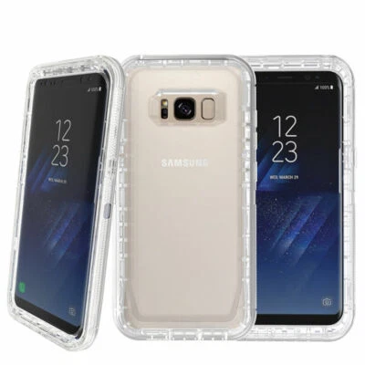 $14.29 • Buy Samsung Galaxy S8 S9 S10 S20 Note 8 9 10 Clear Defender Cover Case + Belt Clip