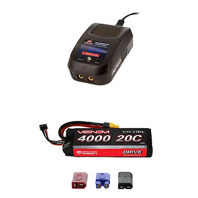 Venom 20C 3S 4000mAh 11.1V LiPo Battery With Sport Charger Combo • $87.48