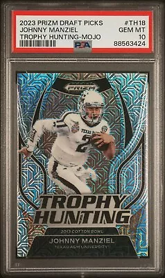 2023 Prizm Draft Picks #TH18 Johnny Manziel Trophy Hunting Mojo #/25 PSA  10 Gem • $56.50