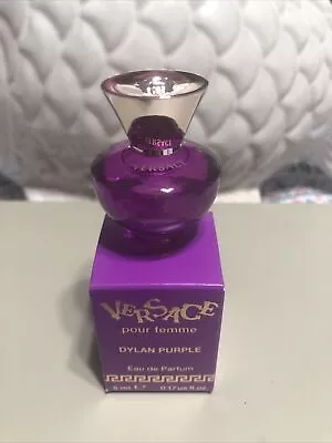 Versace Dylan Purple Eau De Parfum 0.17 Oz 5 ML Women Perfume MINI Bottle NIB • $12.88