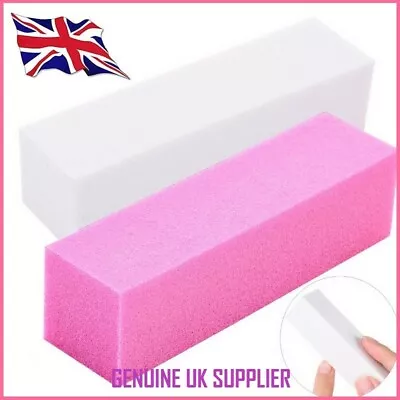 Buffer Block Acrylic Nail Art Buffing Sanding File Block & Washable Nail Files • £27.99